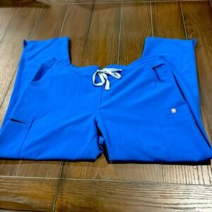 Royal blue Yola petite skinny scrub pants size large